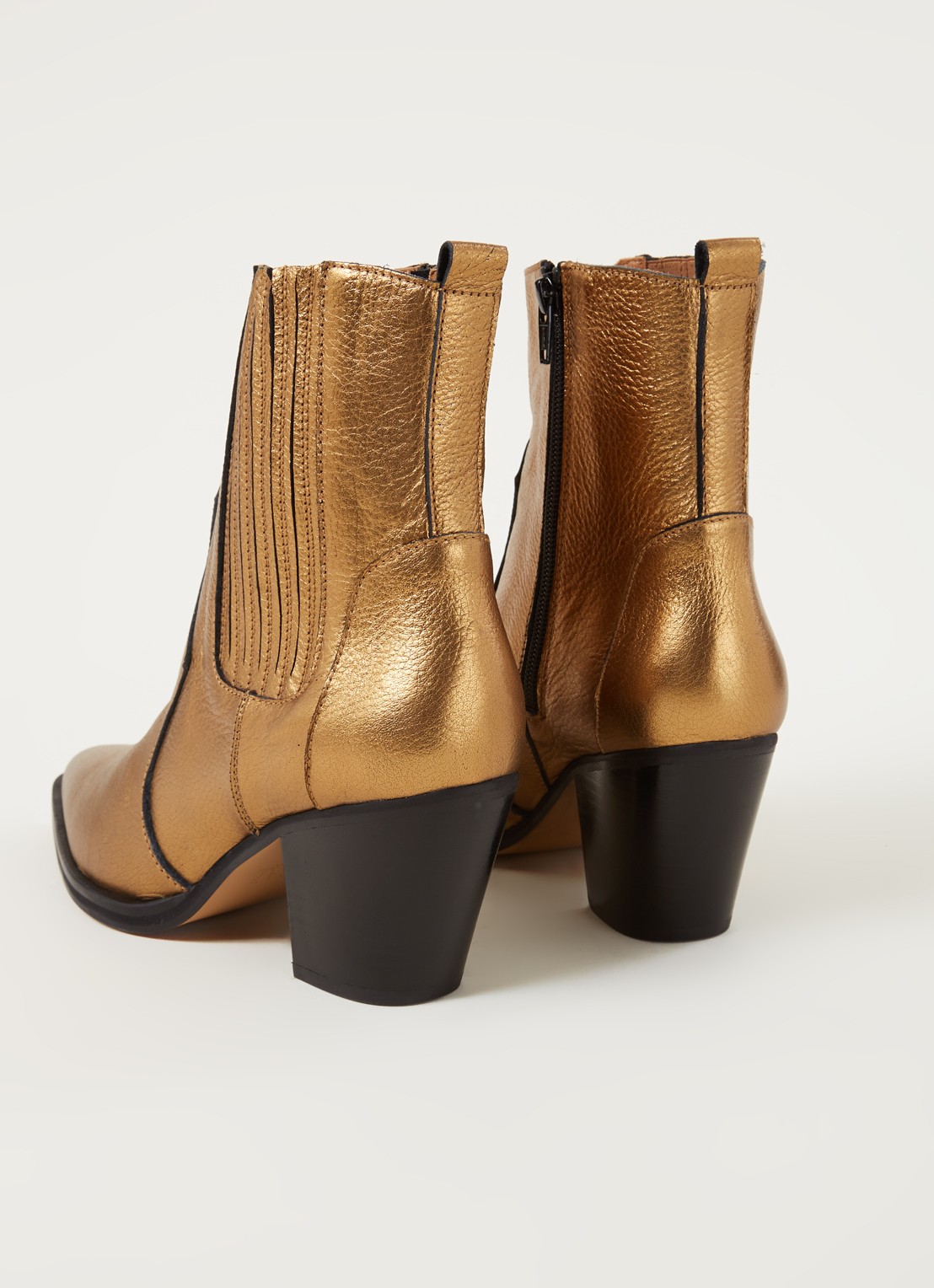 Toral Rebecca cowboylaars van leer - detail 3 goud