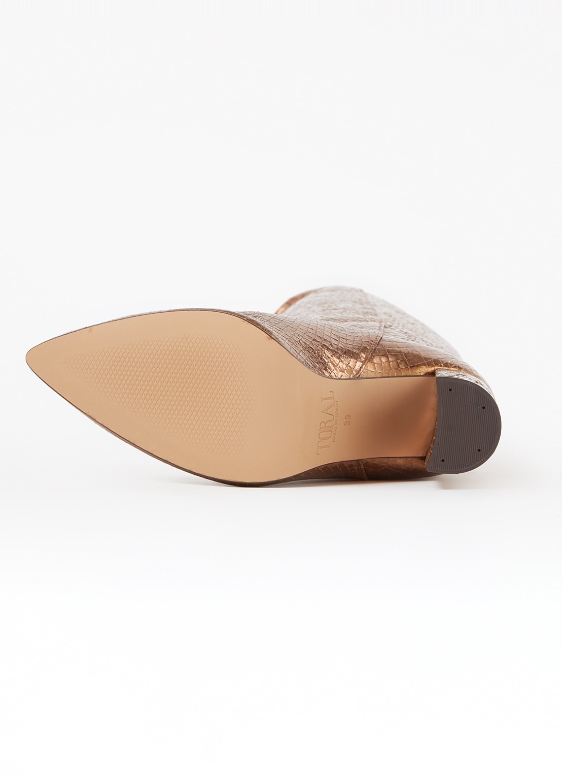 Toral Sofia laars van leer met metallic finish  - detail 3 brons