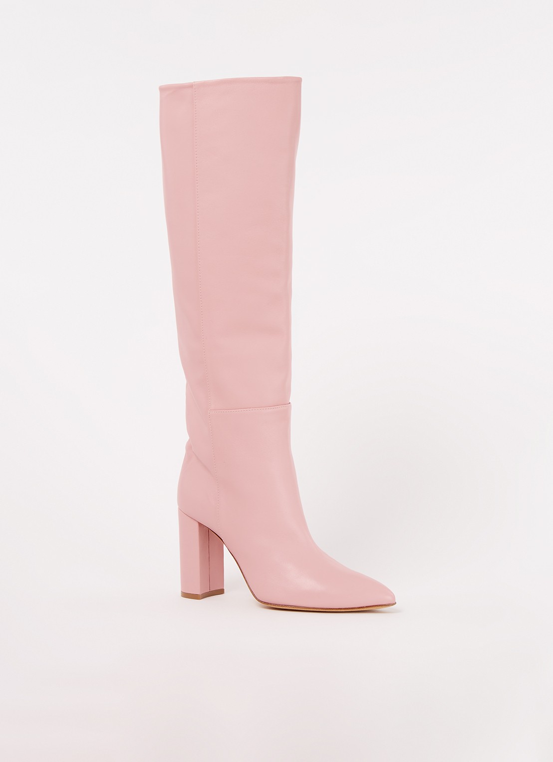 Toral Sofia laars van leer - voorkant roze