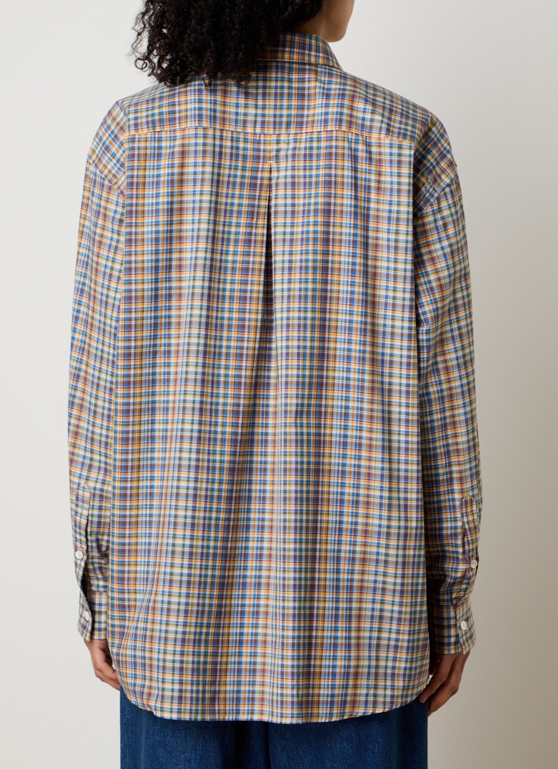 TOTEME Blouse met ruitdessin  - achterkant 5 okergeel