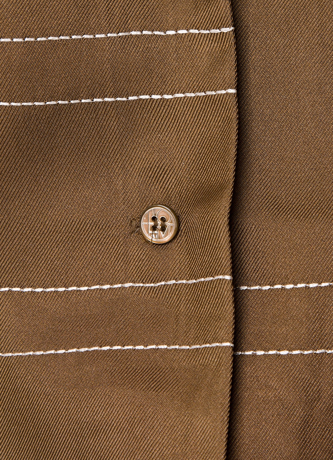TOTEME Blouse van zijde met grafische print - detail 5 lichtbruin
