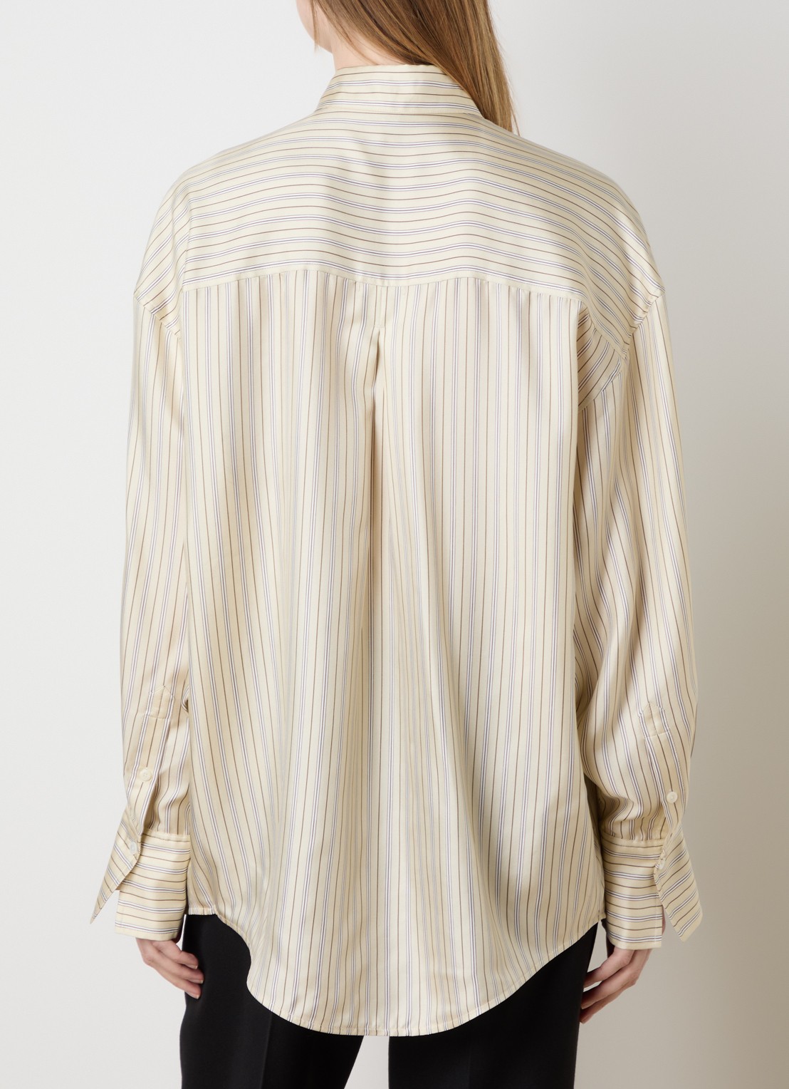 TOTEME Blouse van zijde met streepprint - achterkant 3 multicolor