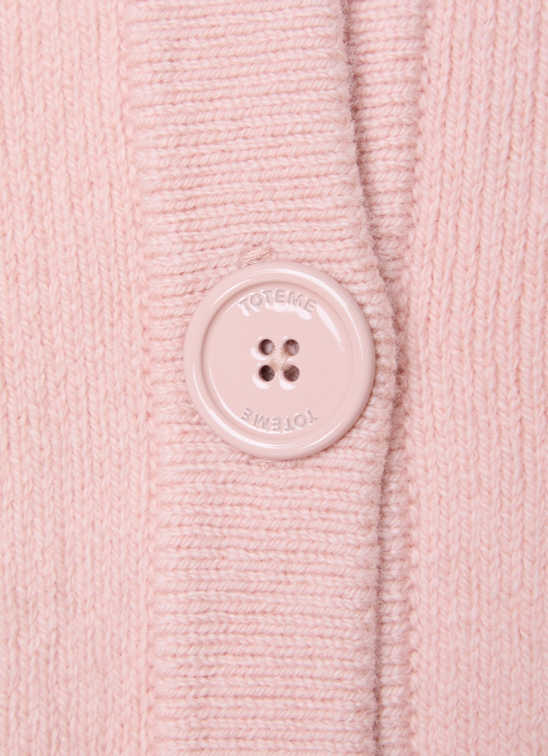 TOTEME Cropped fijngebreid vest met ronde hals - detail 3 oudroze