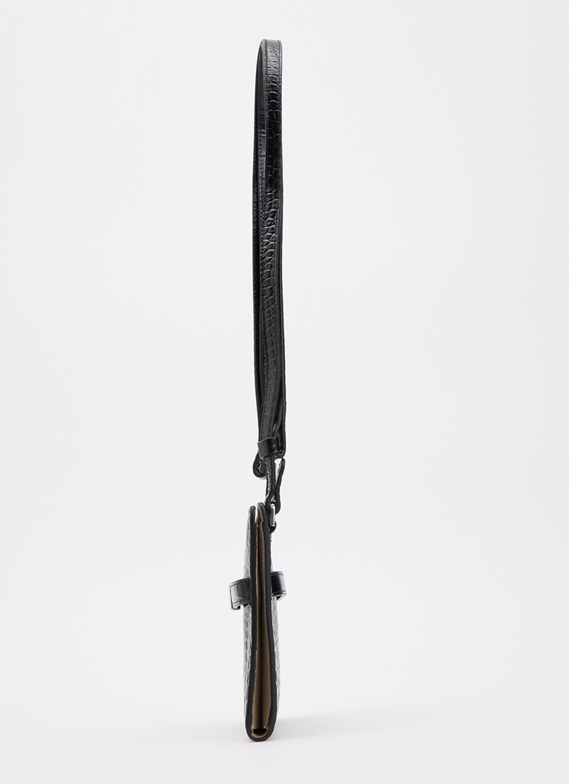 TOTEME Crossbody tas van kalfsleer en cocostructuur - detail 2 zwart