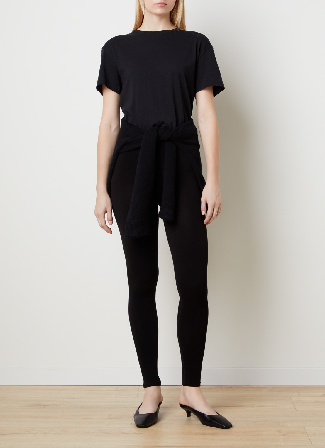 TOTEME High waist skinny fit legging - voorkant 5 zwart