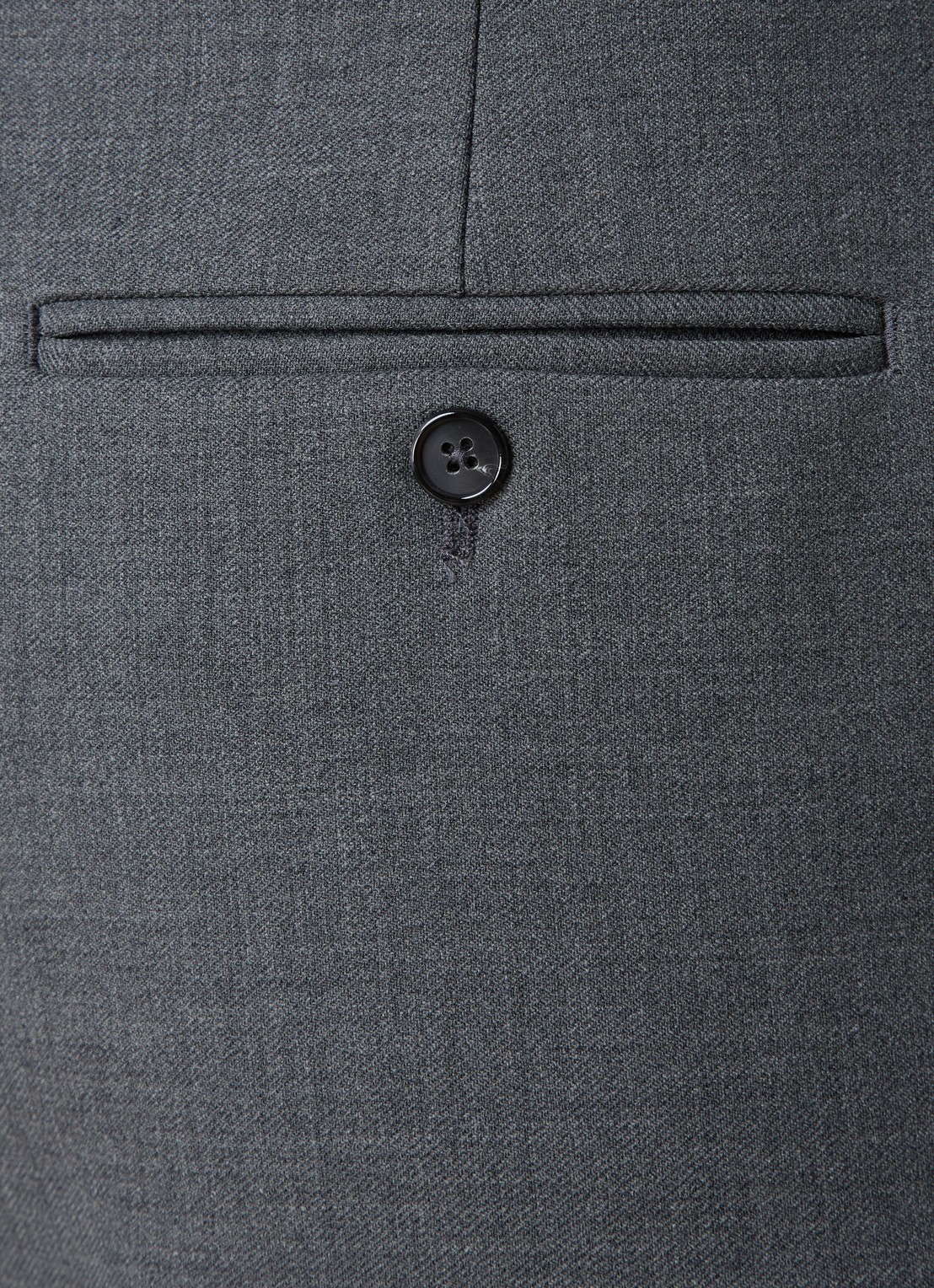 TOTEME High waist straight fit cropped pantalon in scheerwolblend met steekzakken - detail 2 grijs