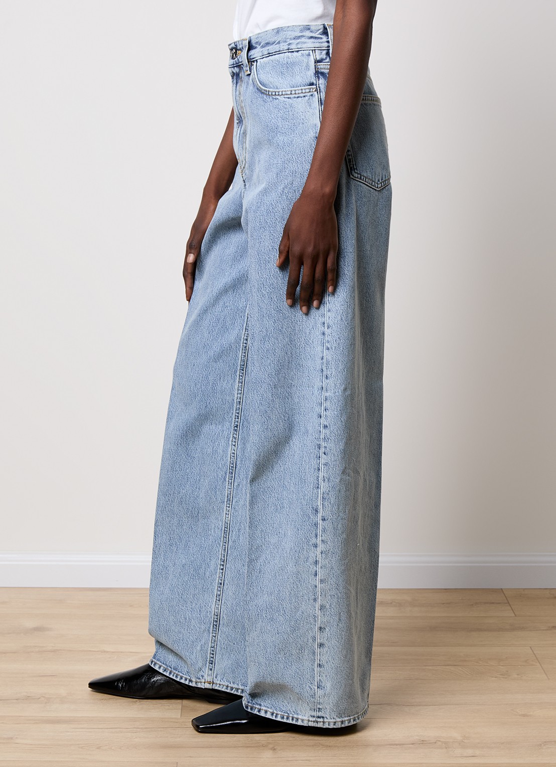 TOTEME High waist wide leg jeans met steekzakken - detail 2 indigo