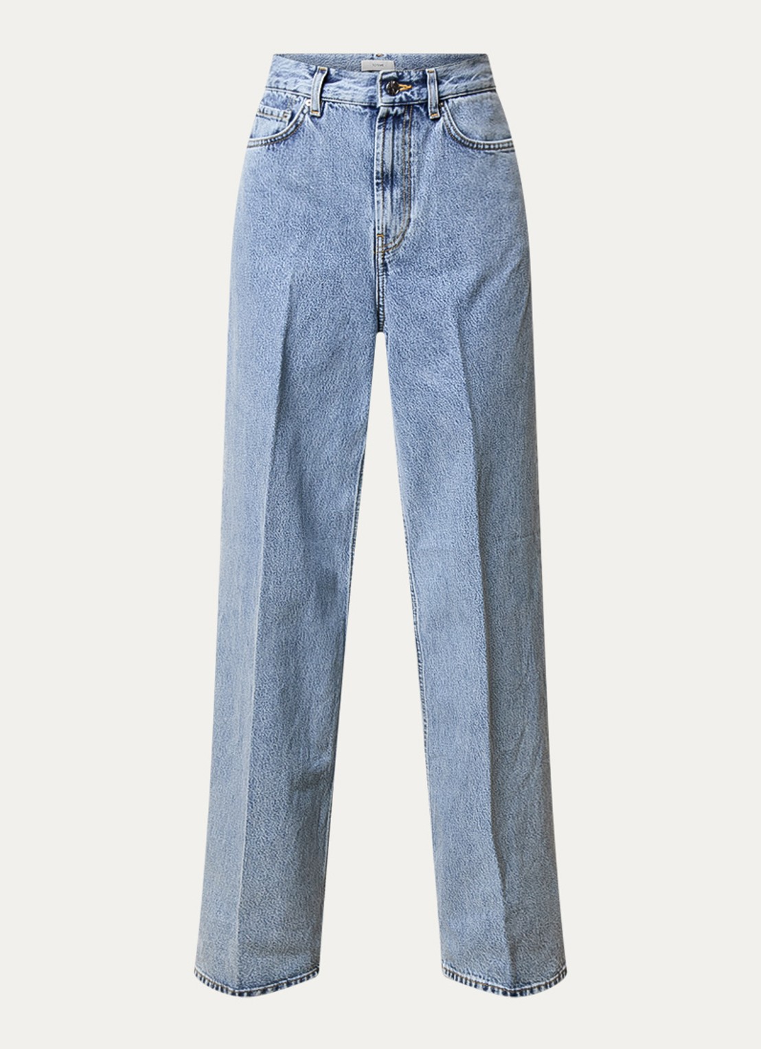 TOTEME High waist wide leg jeans met steekzakken - voorkant 5 indigo