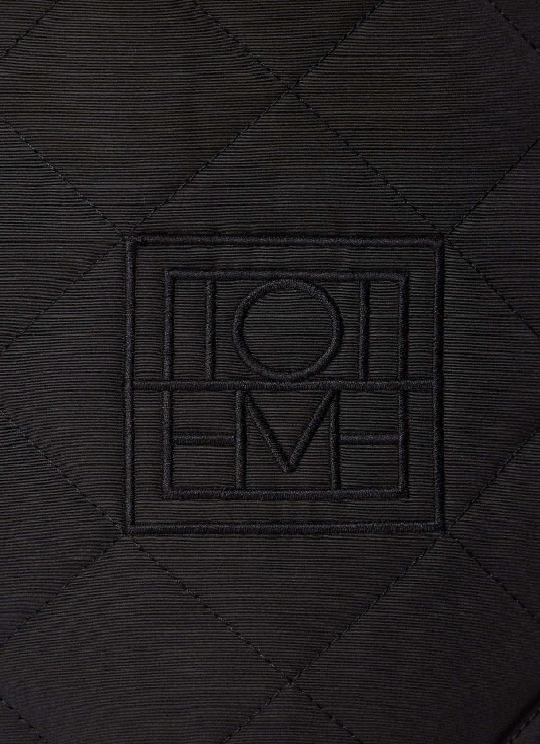 TOTEME Jas in  katoenblend met quilt patroon en logoborduring - detail 5 zwart