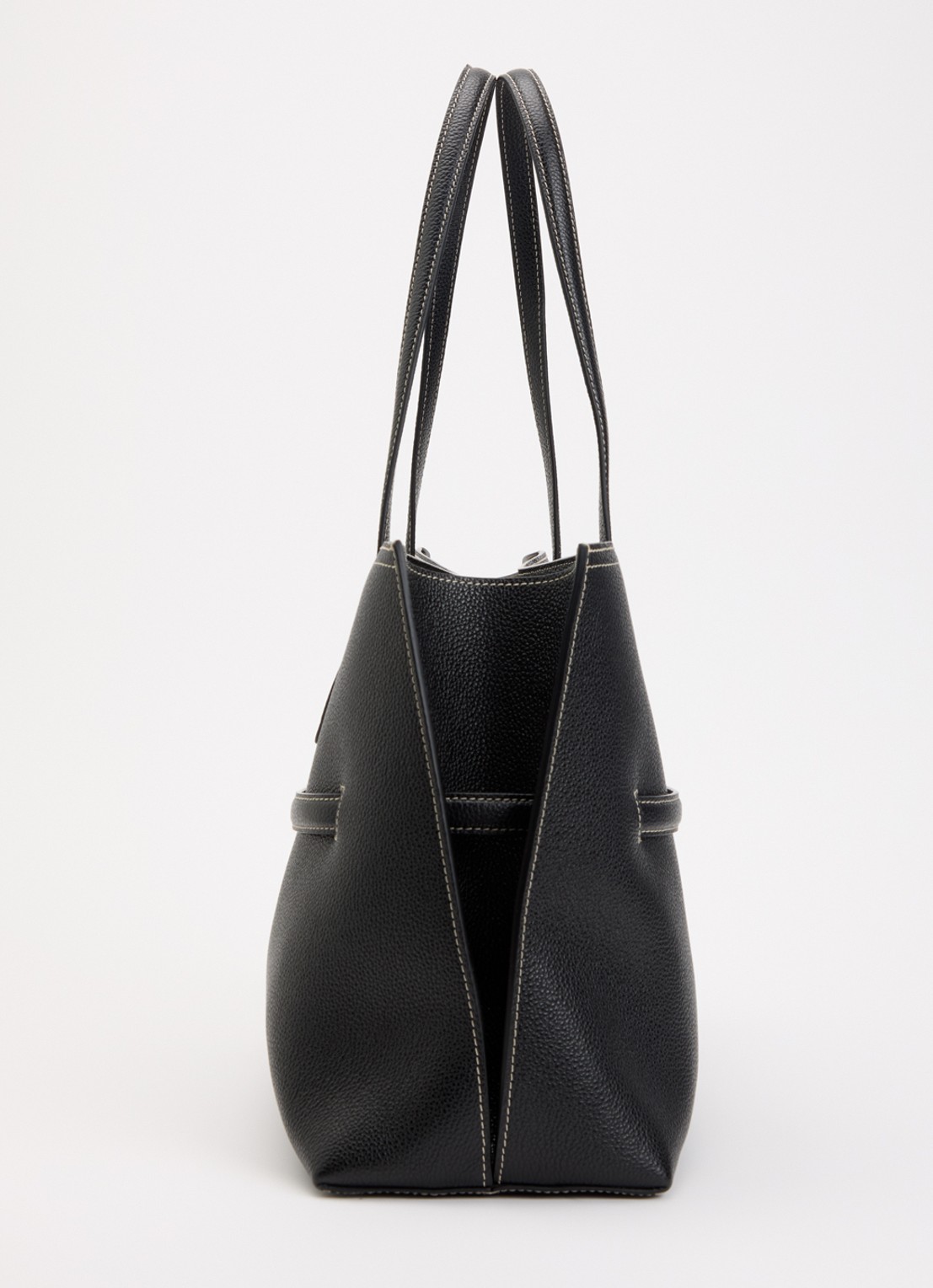 TOTEME Lounge schoudertas van leer - detail 3 zwart