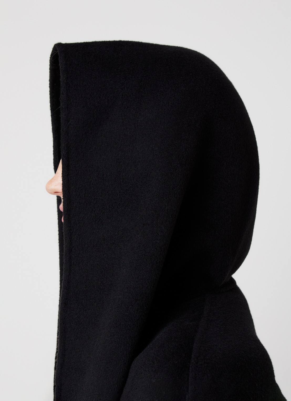 TOTEME Mantel van wol met ceintuur en steekzakken - detail 3 zwart