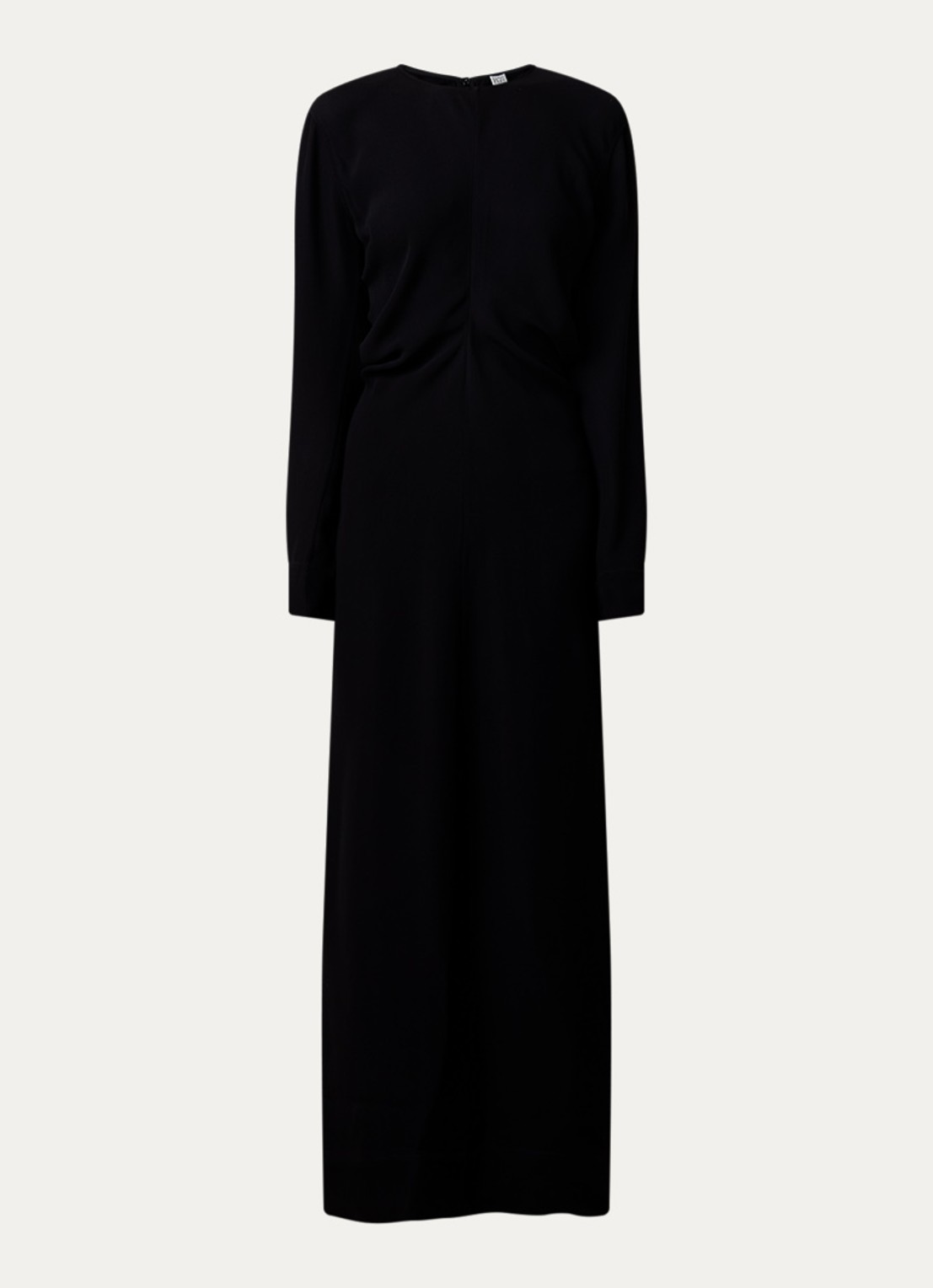 TOTEME Maxi jurk met ronde hals - voorkant zwart