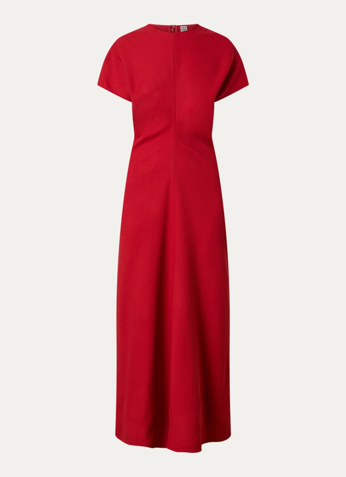 TOTEME Maxi jurk van wol - voorkant 2 rood