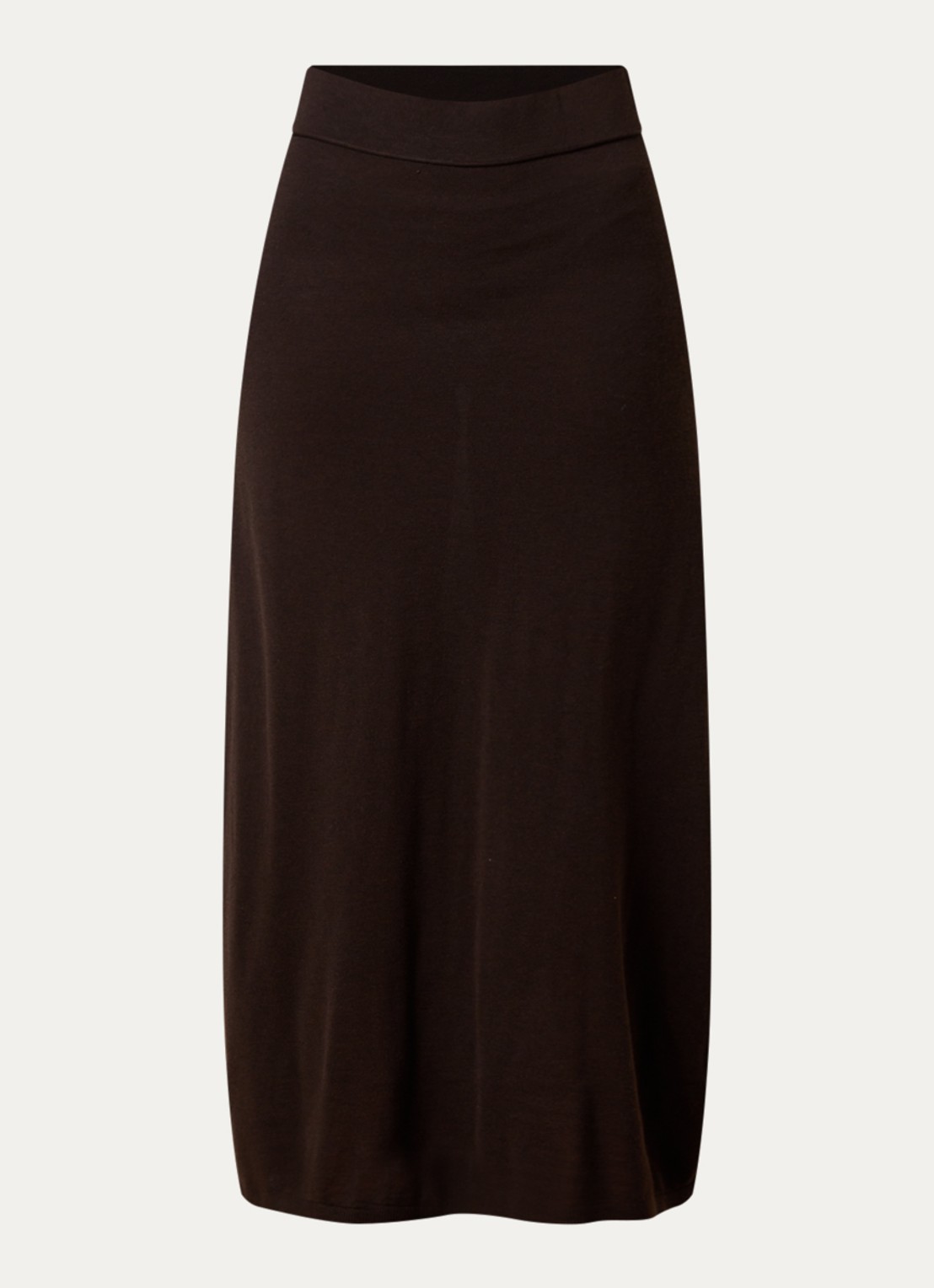 TOTEME Maxi rok in kasjmierblend - voorkant 4 donkerbruin