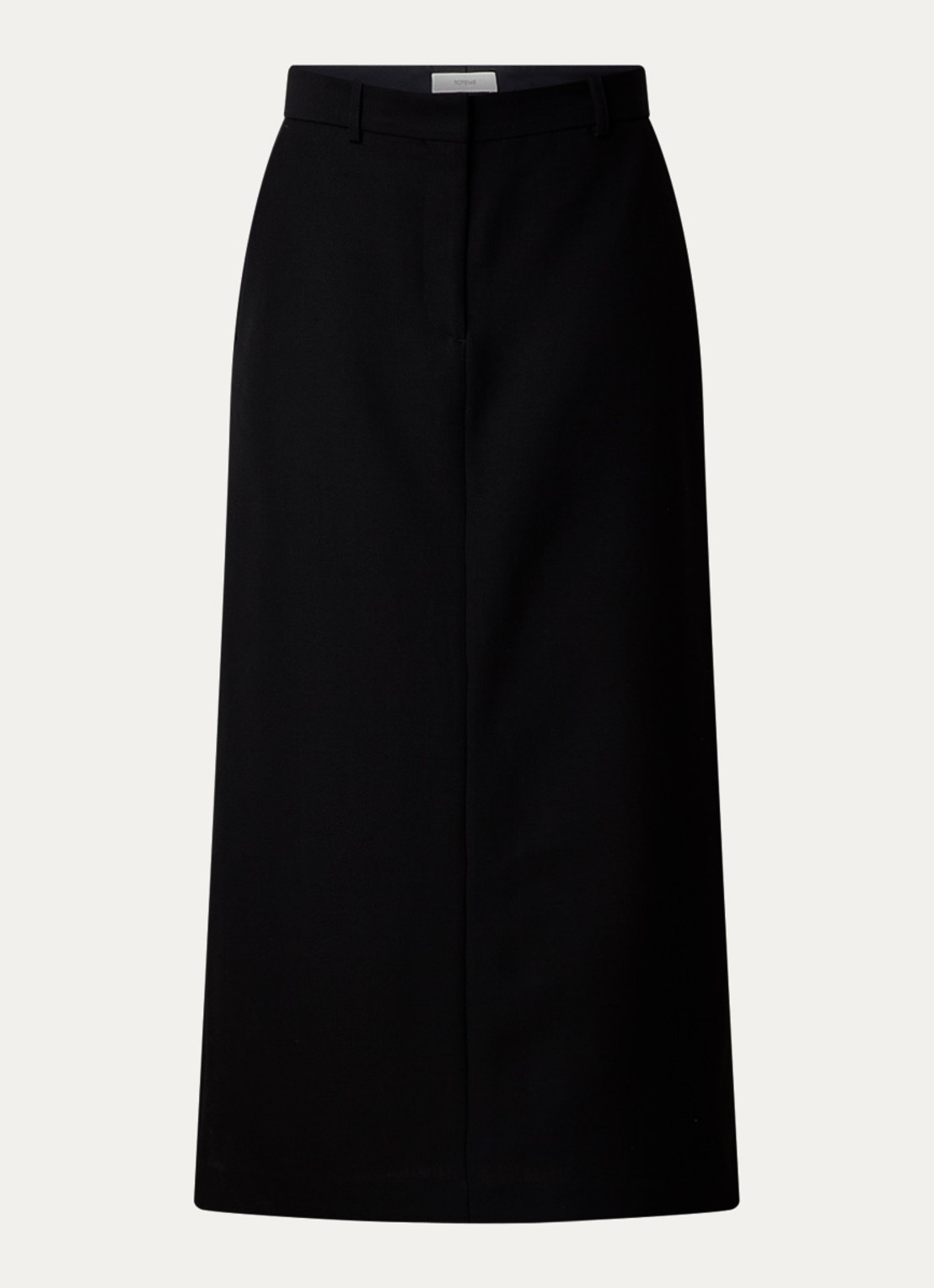 TOTEME Maxi rok in wolblend met steekzakken - voorkant 4 zwart