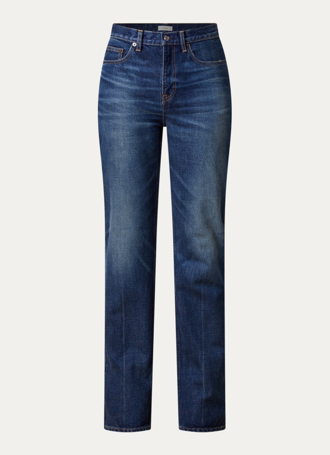 TOTEME Mid waist skinny fit jeans met medium wassing - voorkant 4 indigo