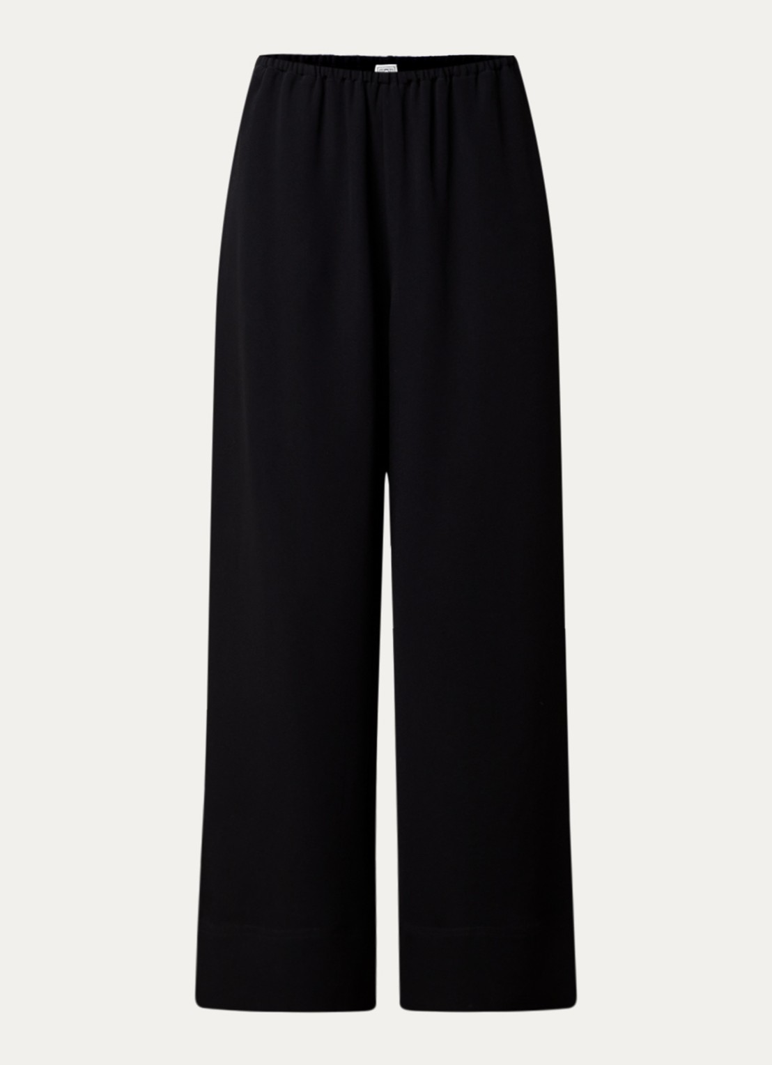 TOTEME Mid waist straight fit loungebroek met steekzakken - voorkant 4 zwart