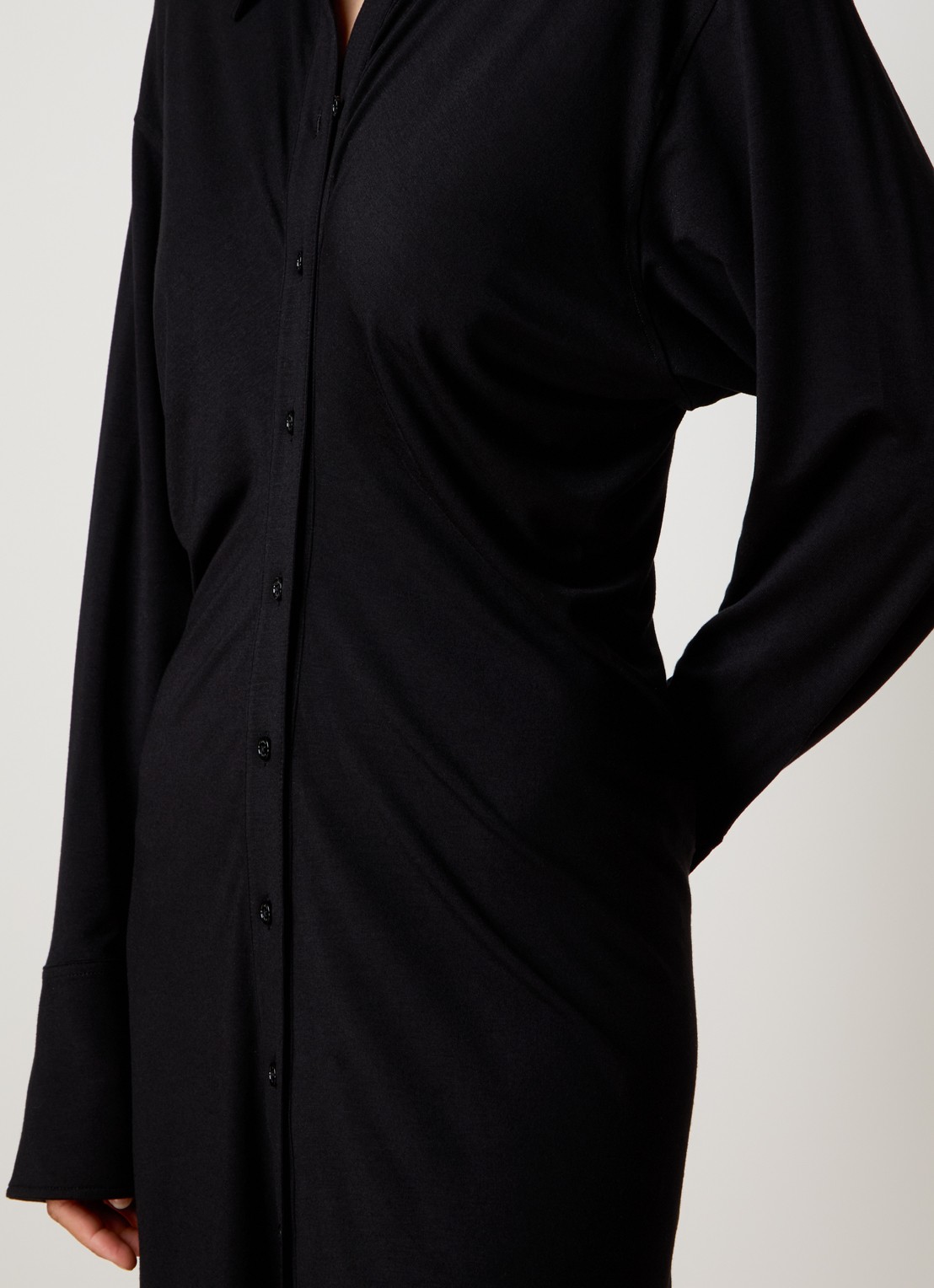 TOTEME Midi blousejurk van jersey - detail 5 zwart