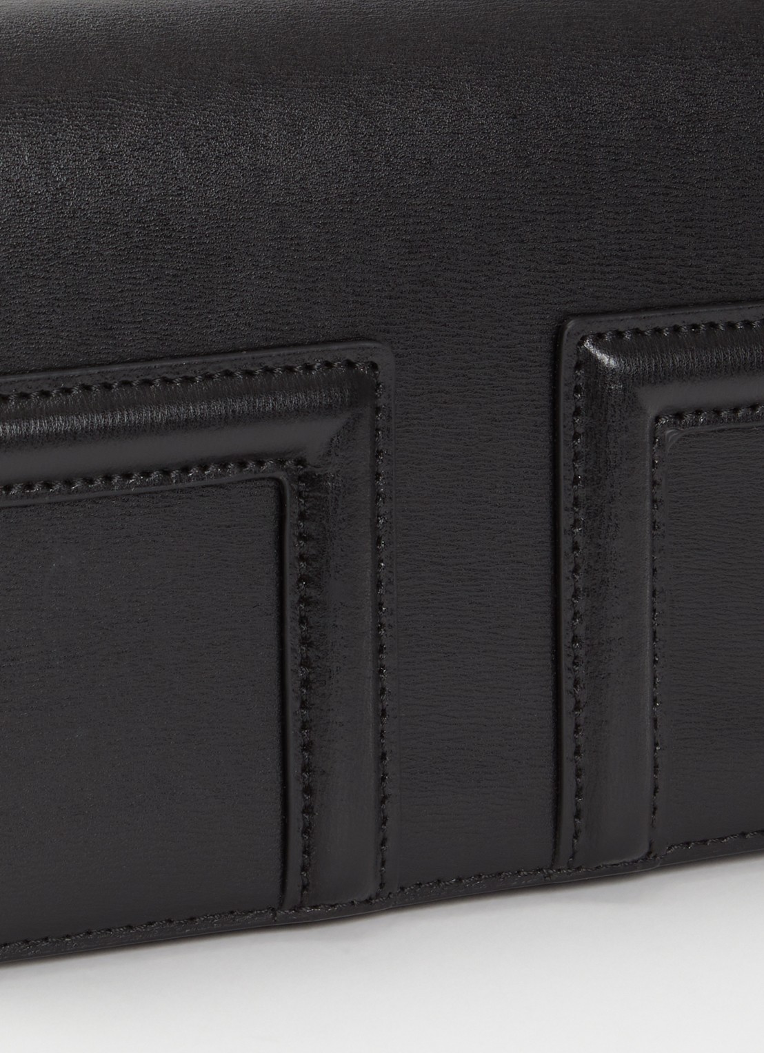 TOTEME Mini T-flap handtas van leer - detail 5 zwart