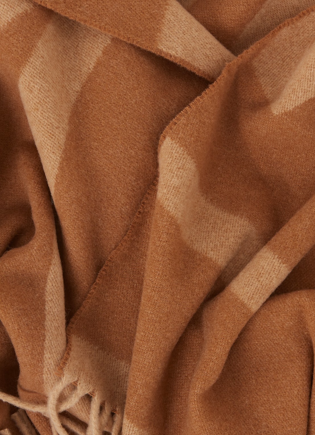 TOTEME Monogram sjaal van wol 200 x 50 cm - detail 3 camel