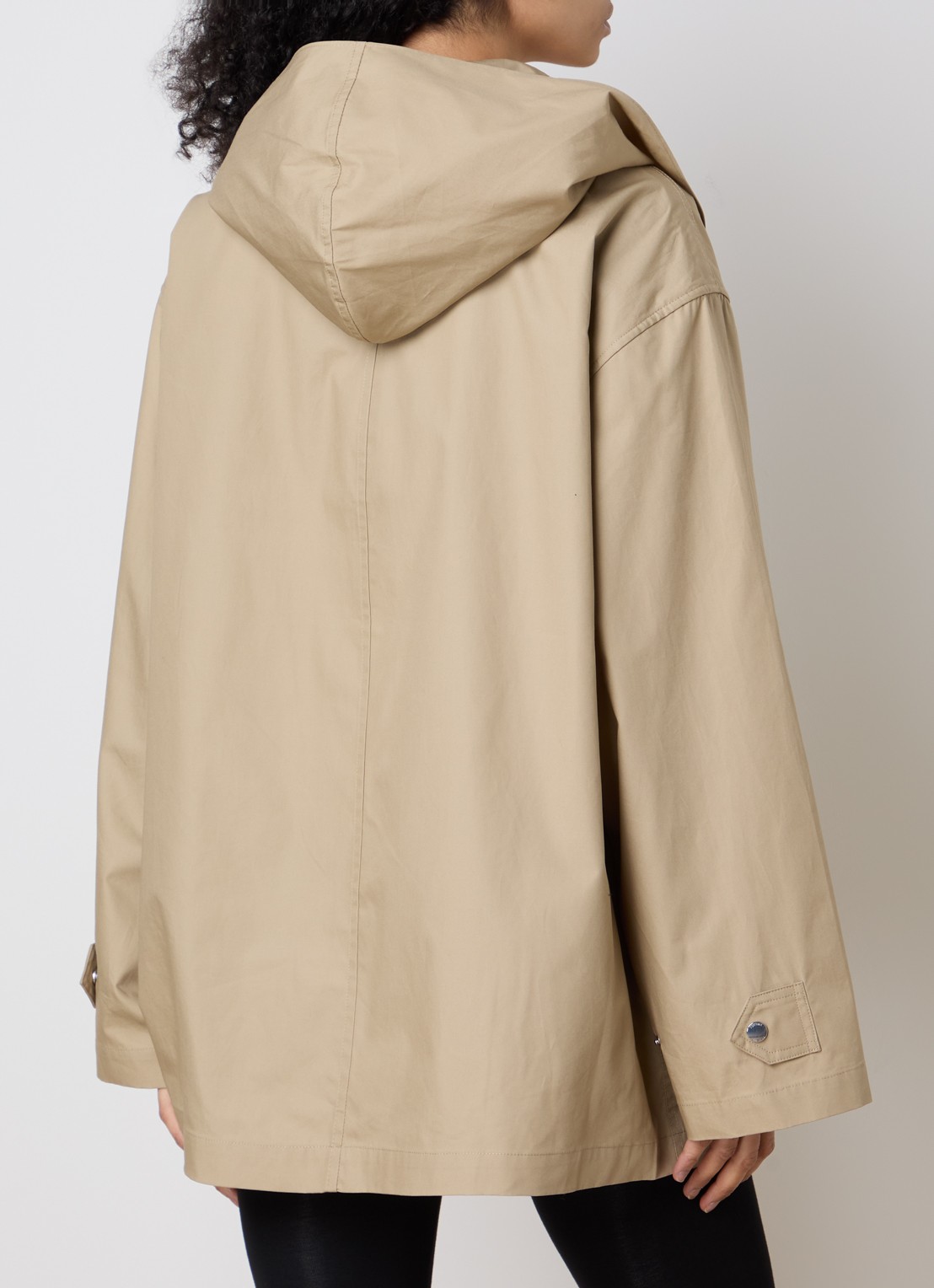 TOTEME Parka met sjaalkraag en steekzakken  - achterkant khaki