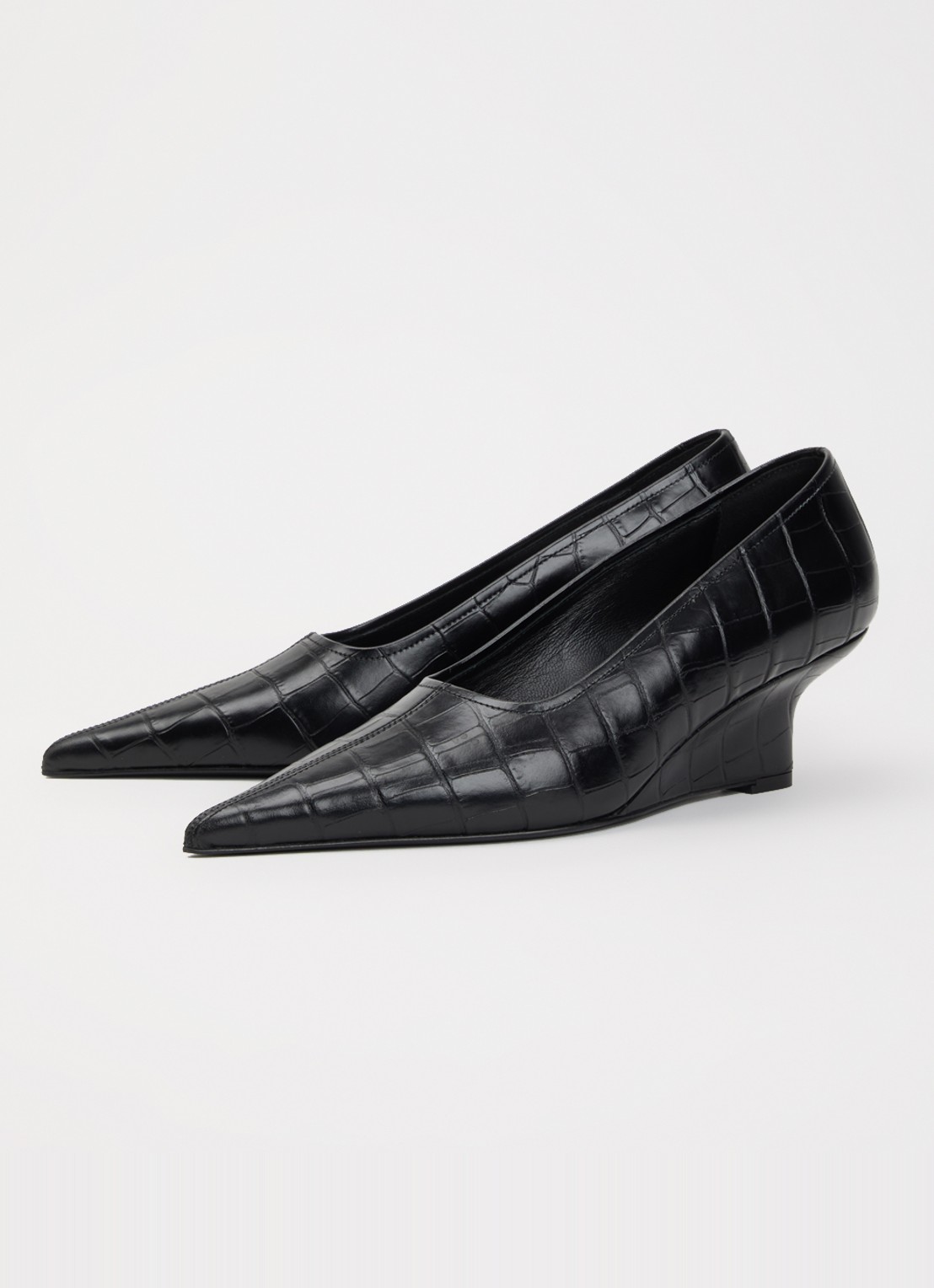 TOTEME Pump van leer - detail 3 zwart