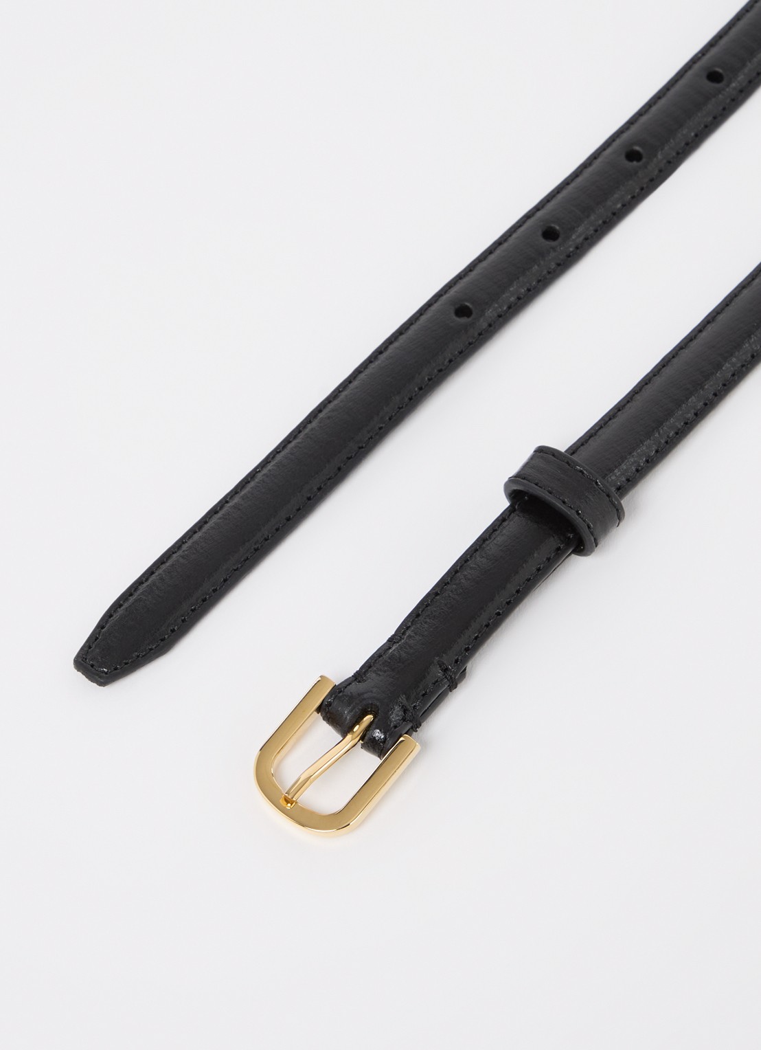 TOTEME Riem van kalfsleer - detail 3 zwart