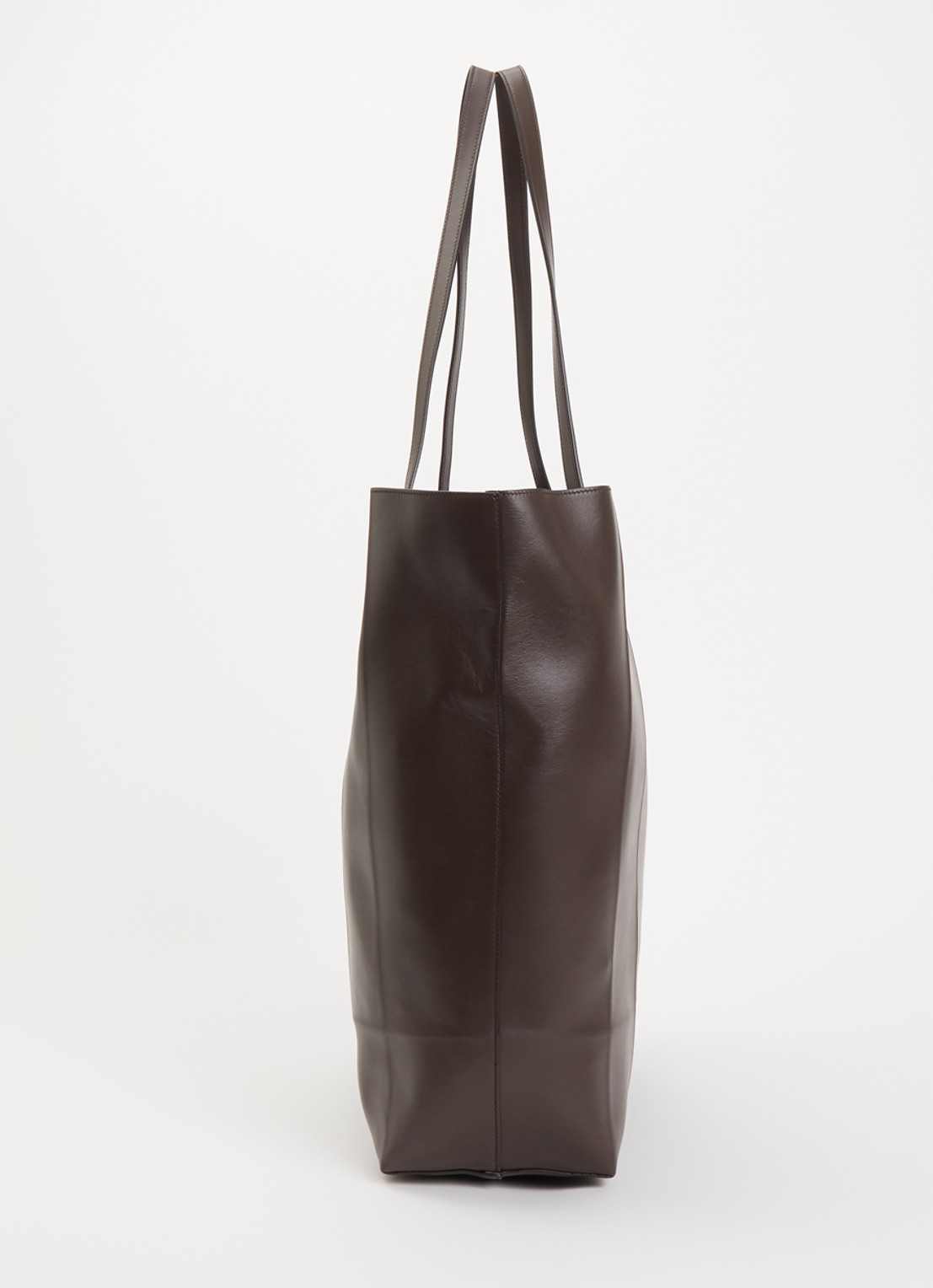 TOTEME Roam shopper van leer - detail 2 donkerbruin