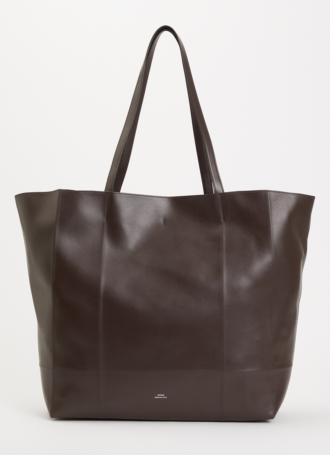 TOTEME Roam shopper van leer - voorkant 5 donkerbruin