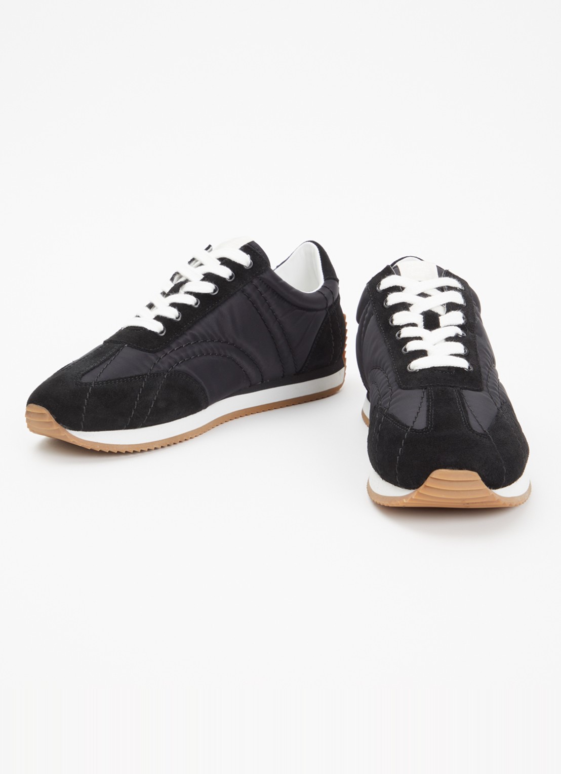 TOTEME Sport sneaker met details van suède - detail 2 zwart