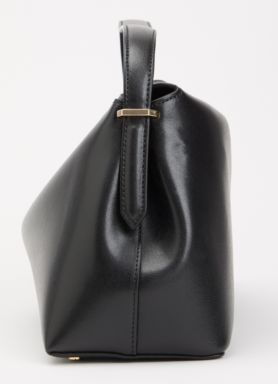 TOTEME T-Lock handtas van leer met afneembare schouderriem - detail 4 zwart