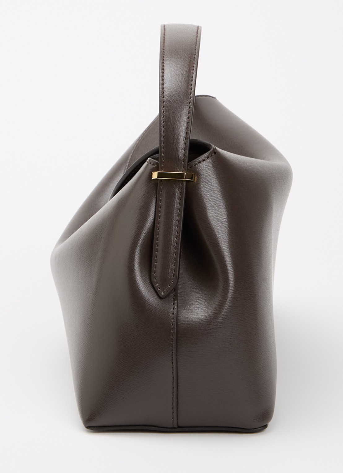 TOTEME T-Lock handtas van leer met afneembare schouderriem - detail 2 bruin