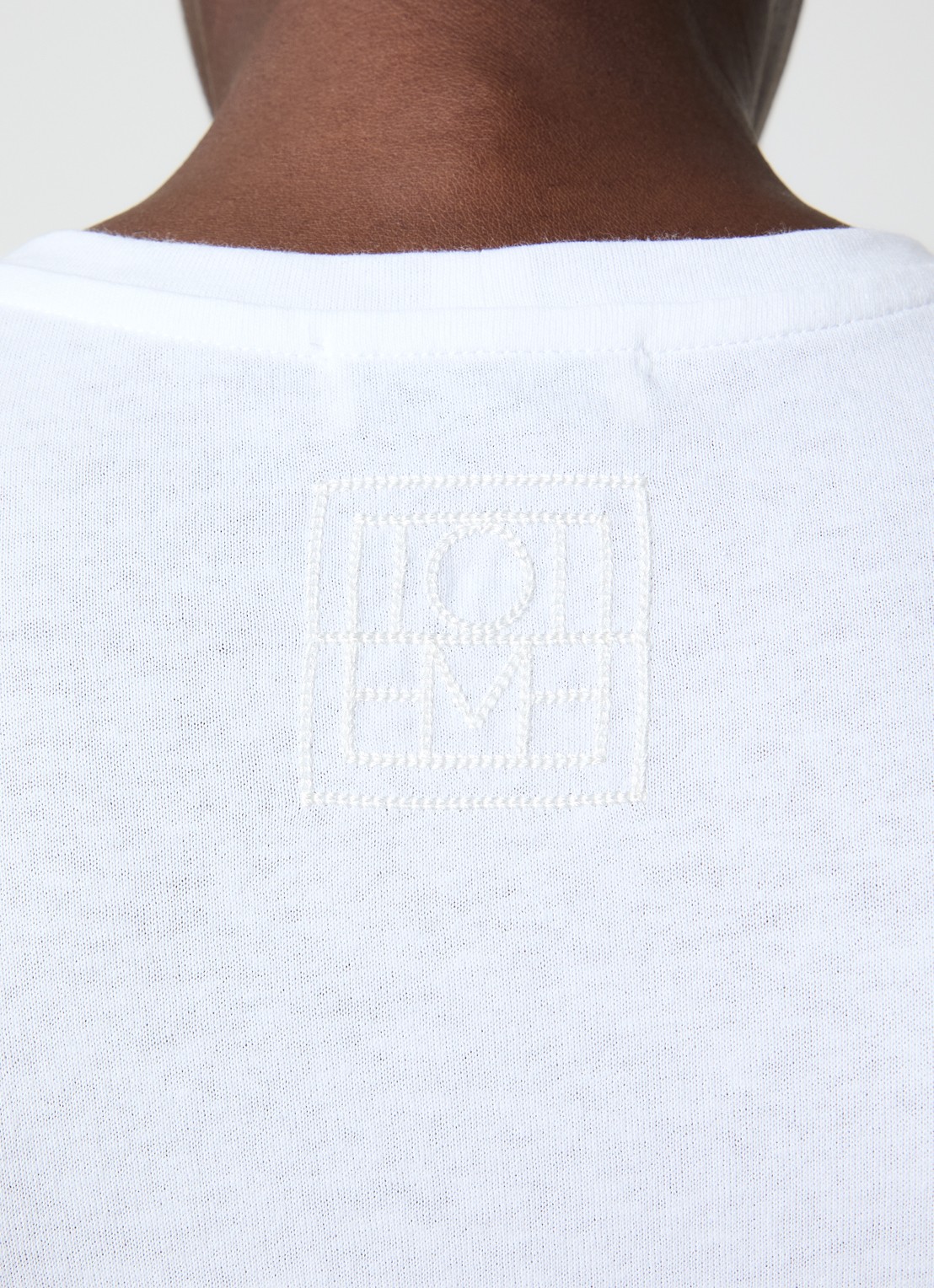 TOTEME T-shirt met ronde hals - detail 2 wit