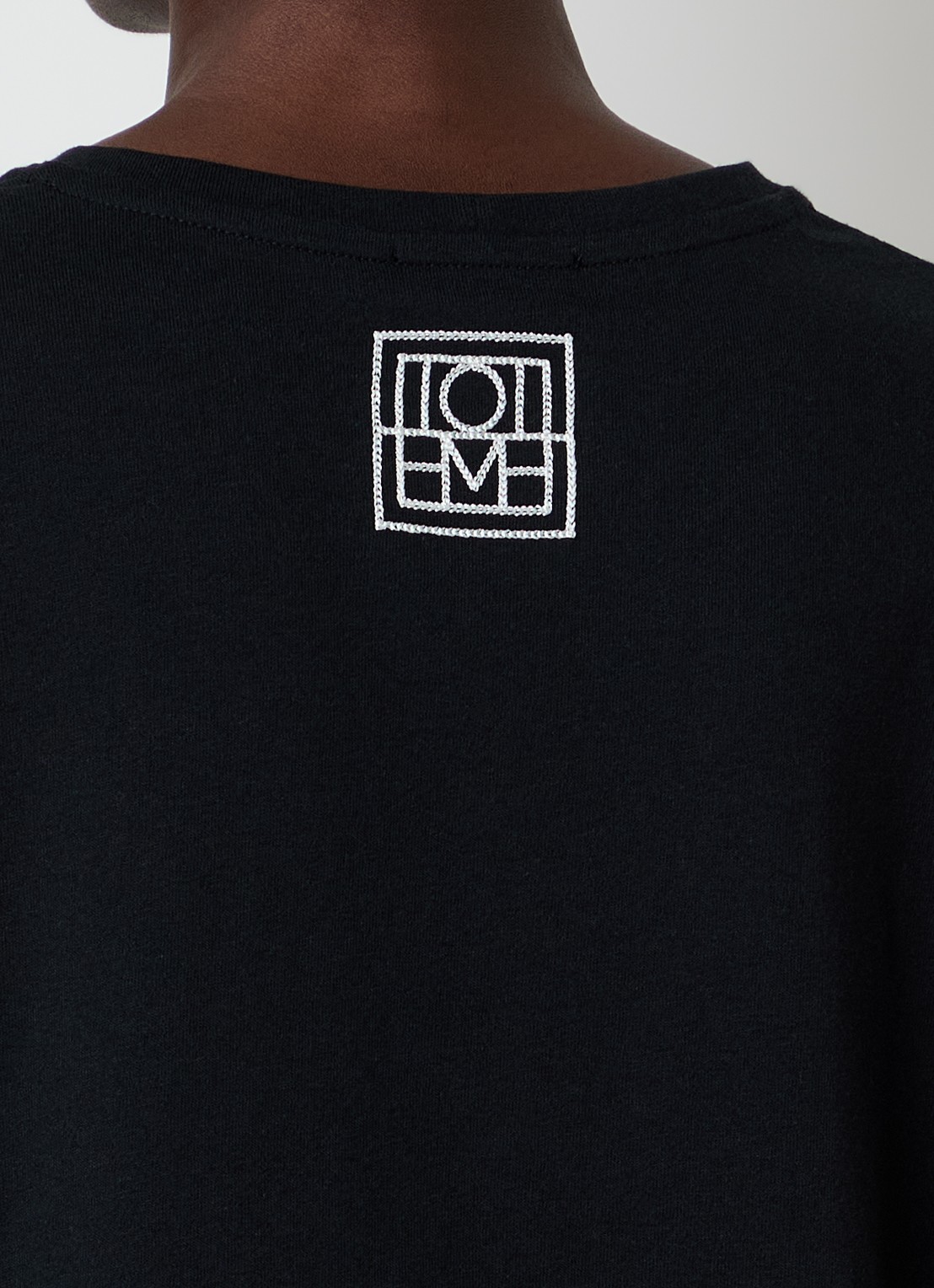 TOTEME T-shirt met ronde hals - detail 5 zwart
