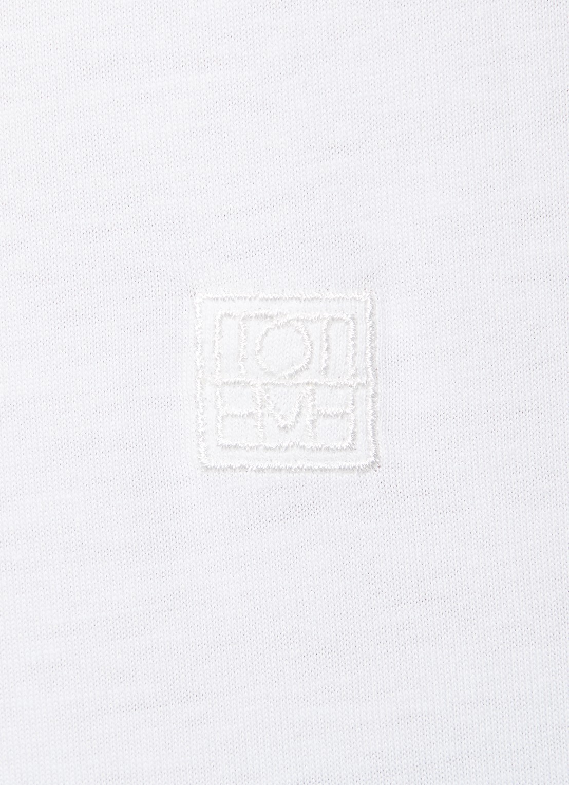 TOTEME T-shirt van  katoen - detail 5 gebroken wit