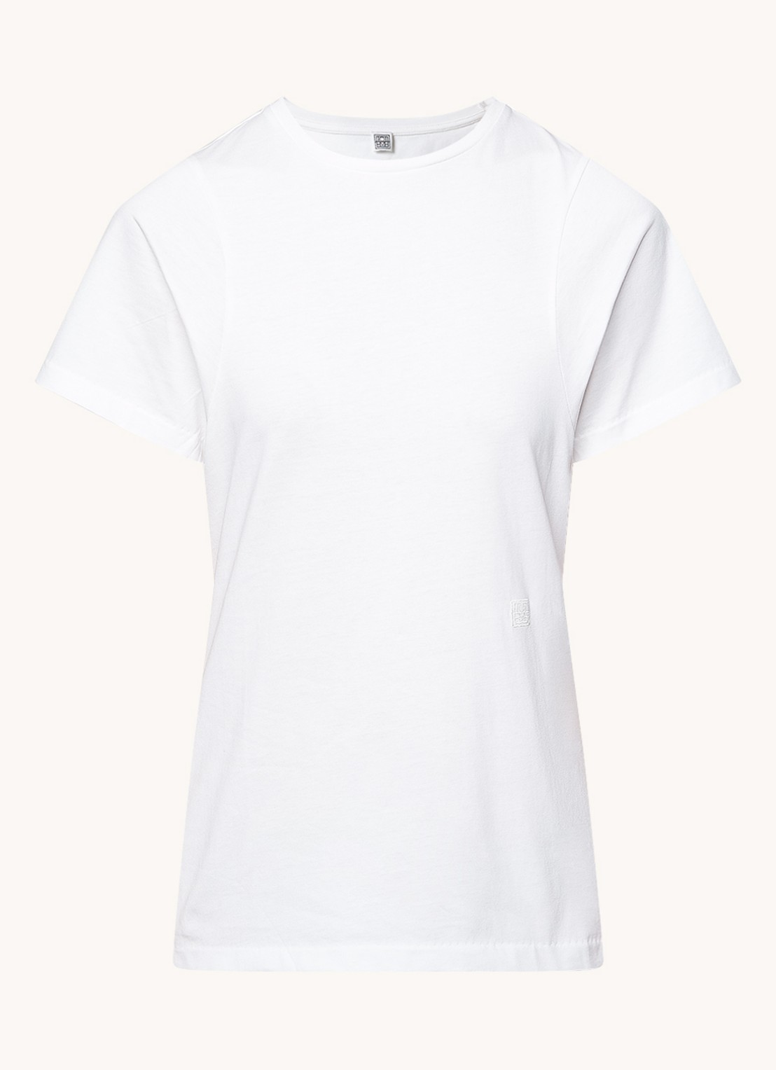 TOTEME T-shirt van  katoen - voorkant 2 gebroken wit