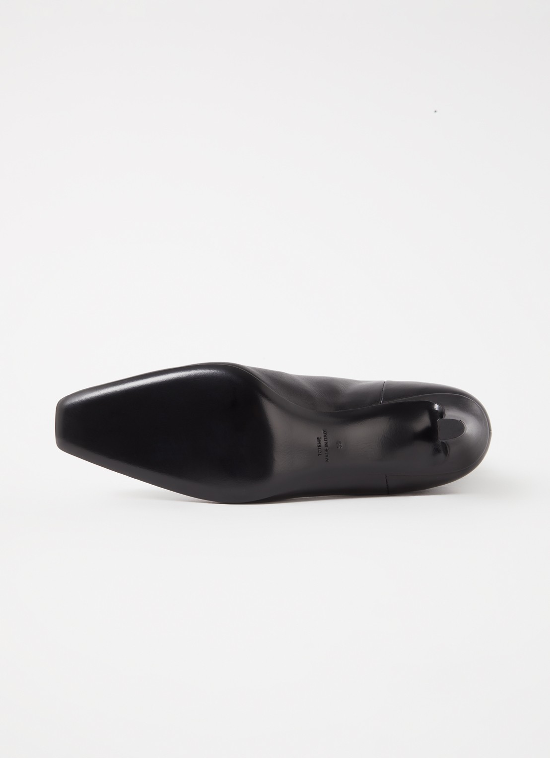 TOTEME The Mid Heel enkellaarsje van leer - detail 5 zwart