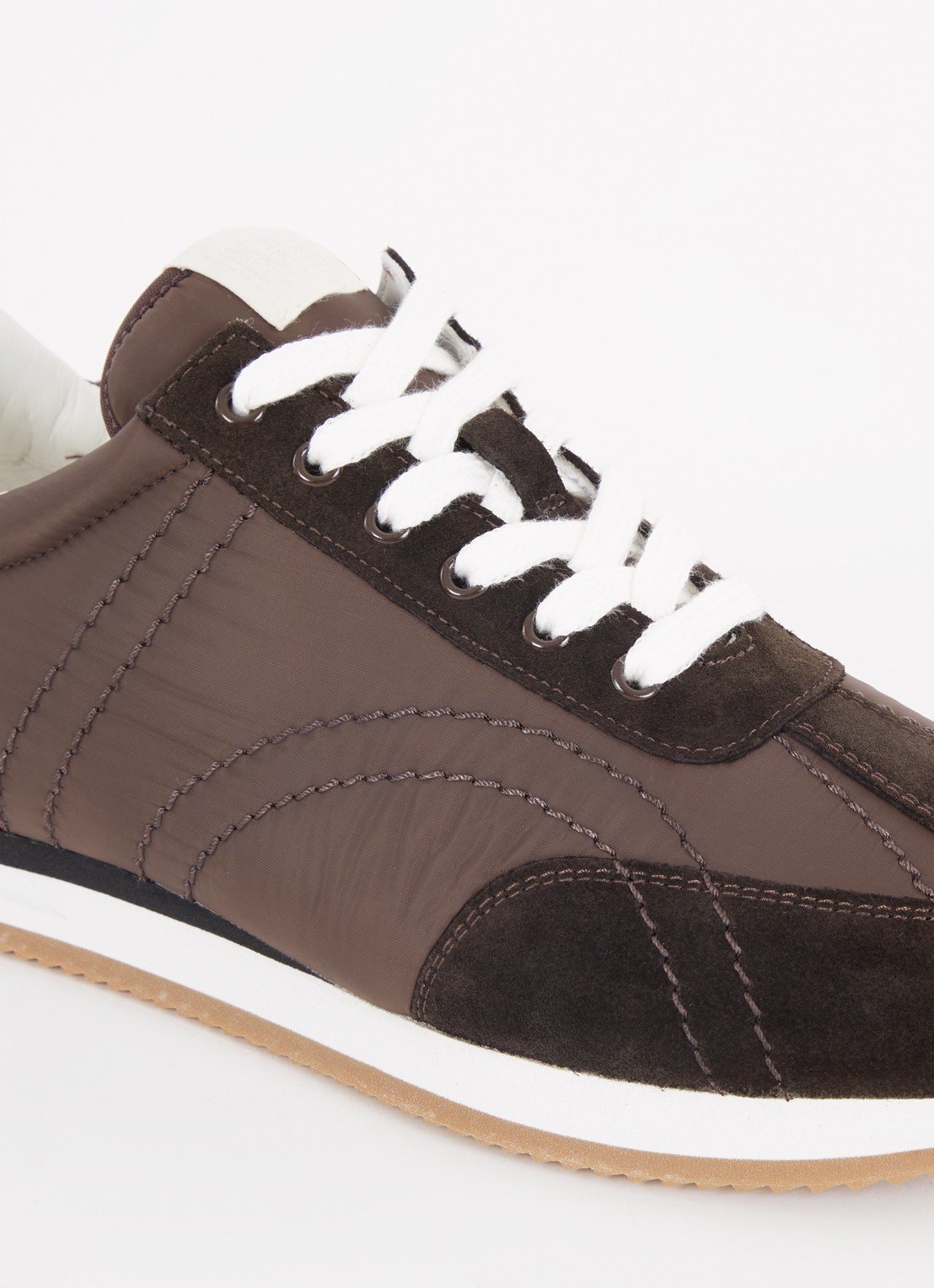 TOTEME The Sport Sneaker met suède details - detail 7 donkerbruin