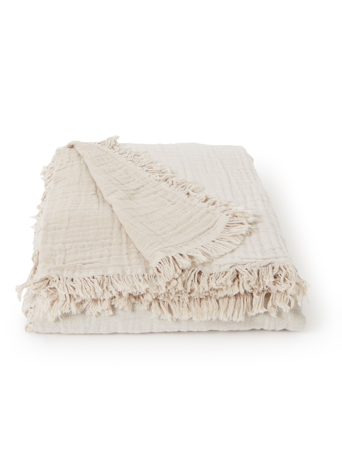 &Tradition Cloud plaid van katoen 140 x 210 cm - voorkant 2 zand