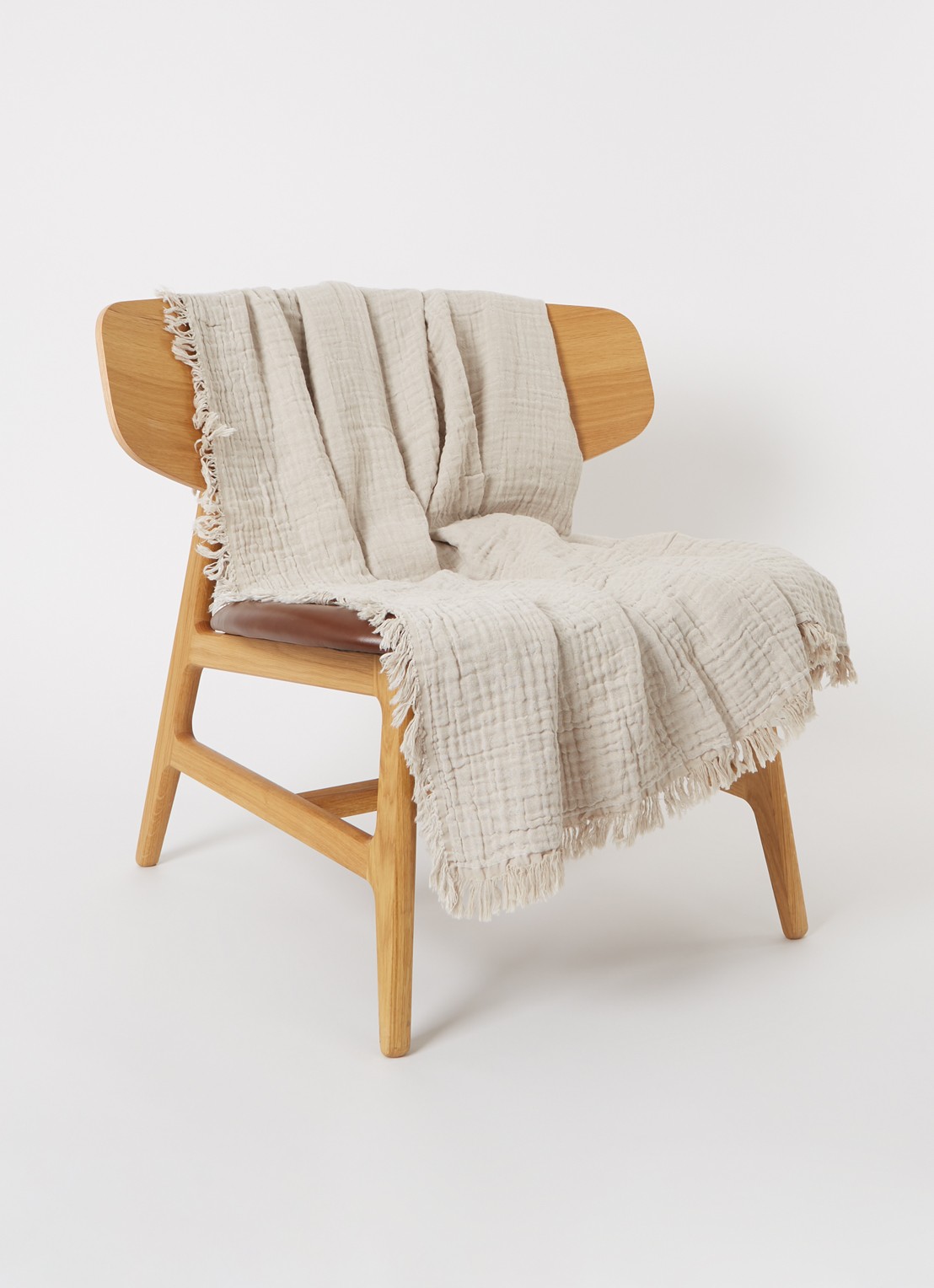 &Tradition Cloud plaid van katoen 140 x 210 cm - voorkant 3 zand