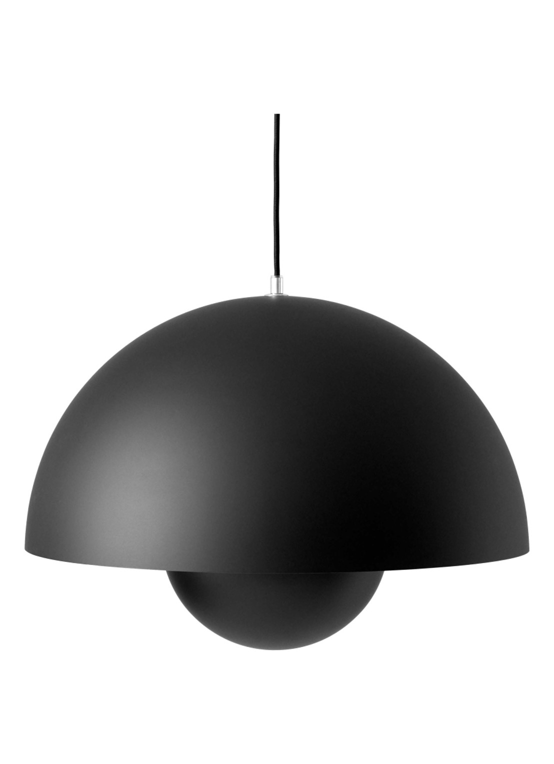 &tradition FlowerPot Big VP2 hanglamp Ø 50 cm - voorkant zwart