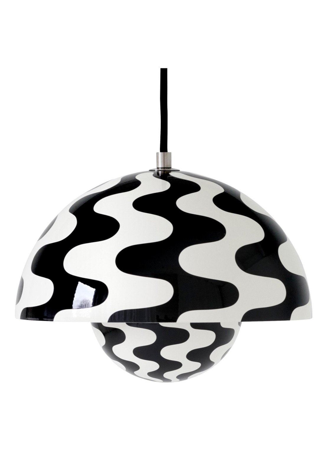 &tradition FlowerPot VP1 hanglamp Ø 23 cm - voorkant zwart