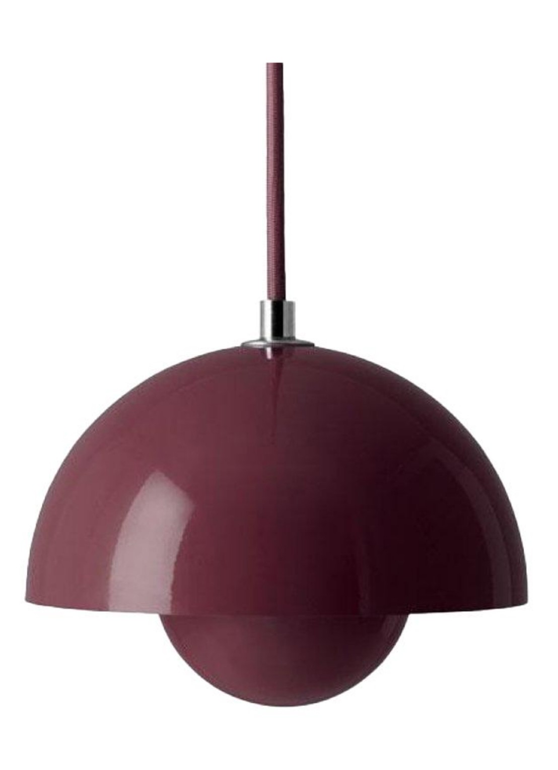 &tradition Flowerpot VP10 hanglamp Ø 16 cm - voorkant aubergine