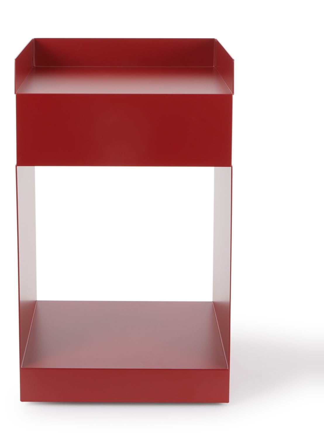 &Tradition Rotate SC73 bijzettafel 35 x 35 cm  - voorkant donkerrood