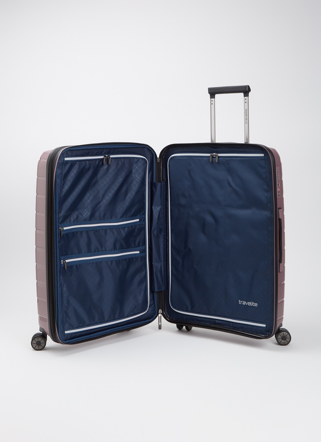 Travelite Air Base M vergrootbare spinner 67 cm - voorkant 2 lila