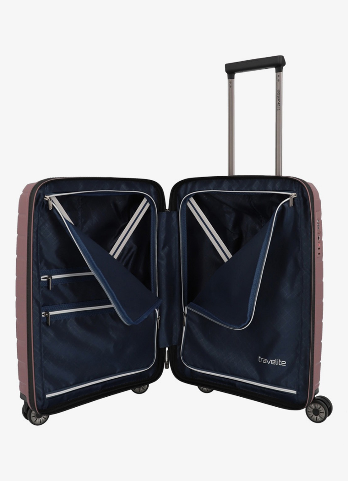 Travelite Air Base S spinner 55 cm - voorkant 2 lila