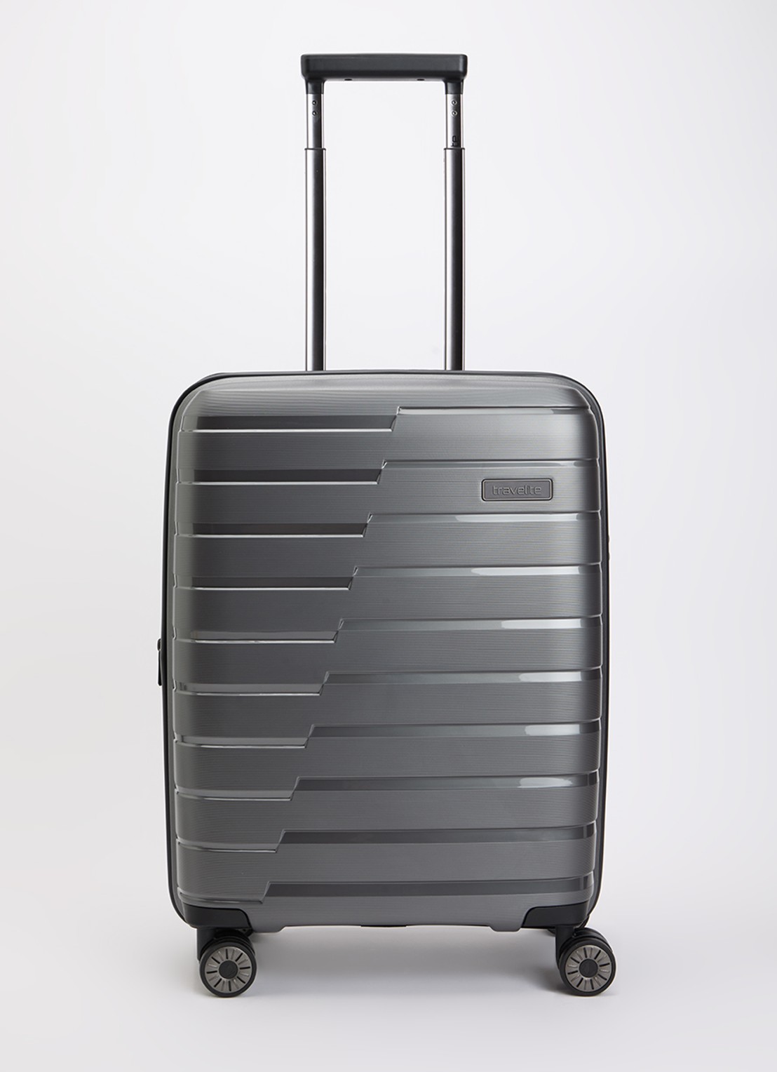 Travelite Air Base S vergrootbare spinner 55 cm - voorkant 5 donkergrijs