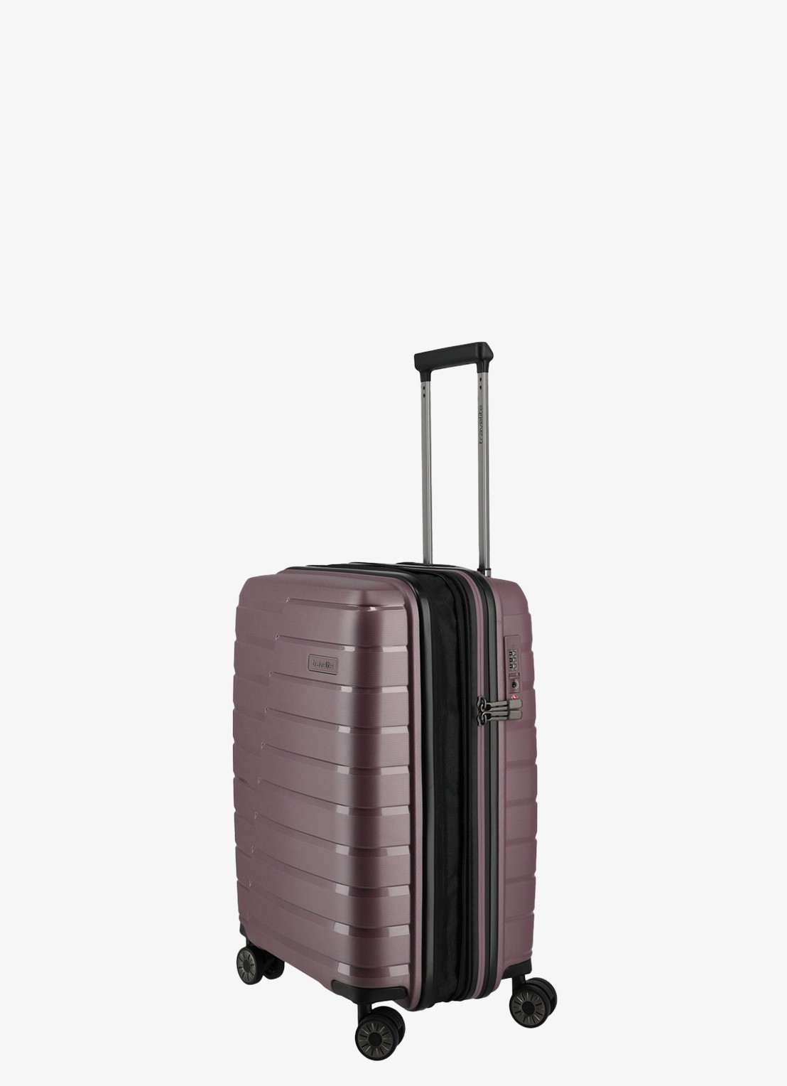 Travelite Air Base S vergrootbare spinner 55 cm - voorkant 3 taupe