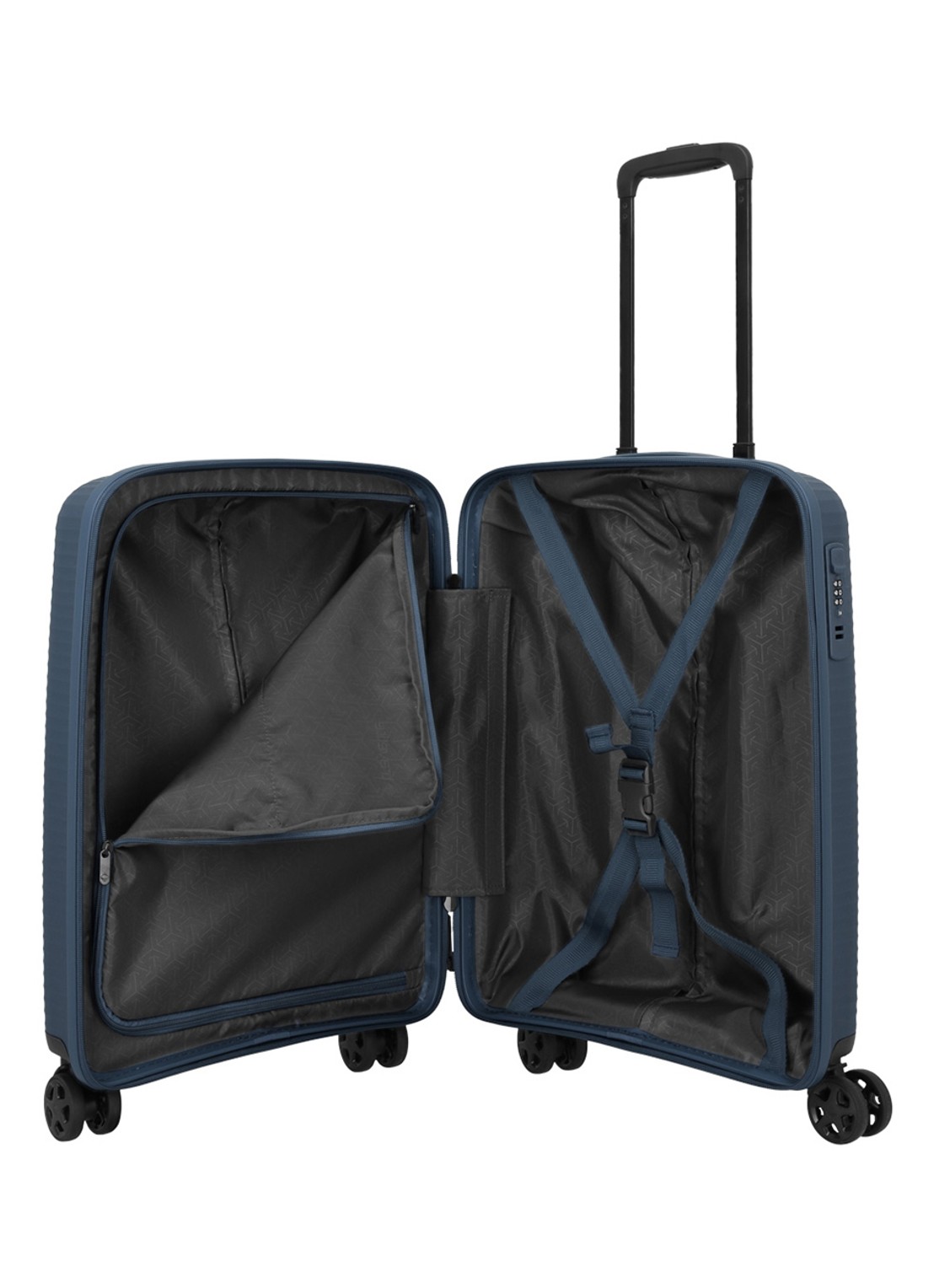 Travelite Air Stripe spinner 55 cm - detail 2 donkerblauw
