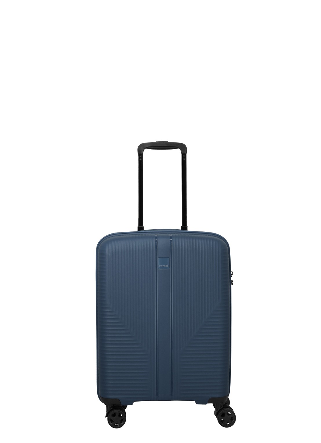 Travelite Air Stripe spinner 55 cm - voorkant 6 donkerblauw